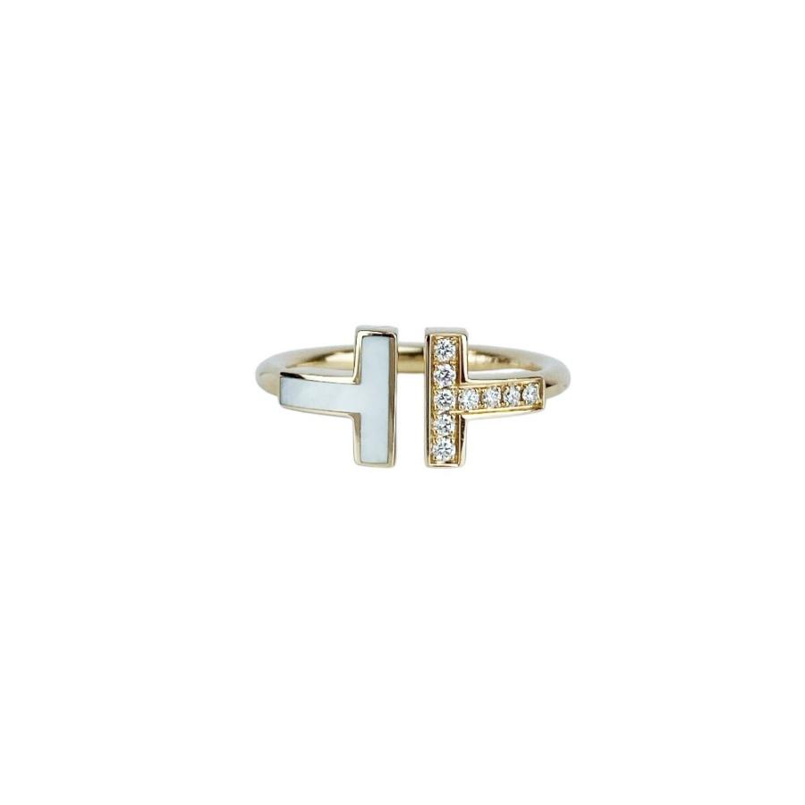 ティファニー ■美品■ T ワイヤー リング 指輪 アクセサリー シェル ダイヤ K18 PG750 ピンクゴールド 4.2g #12 箱 【590436】13 |  | 04