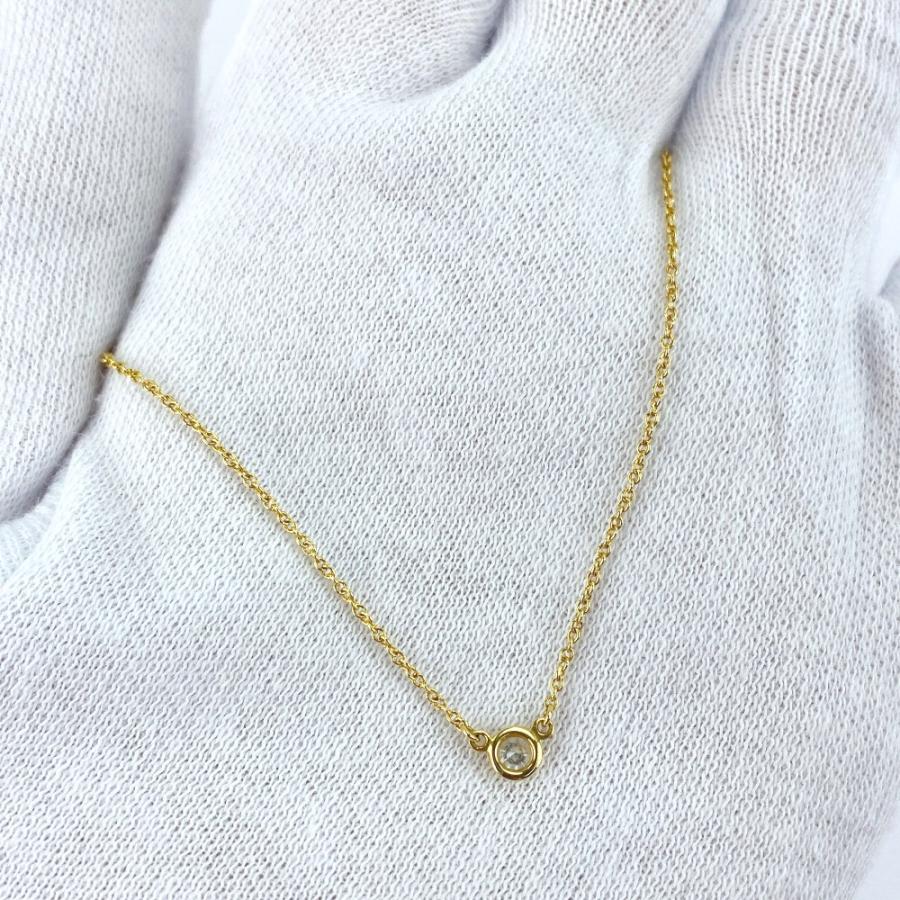 ティファニー ■美品■ バイザヤード ネックレス アクセサリー ダイヤ 1PD K18 YG750 イエローゴールド 1.8g 【590443】7 |  | 03