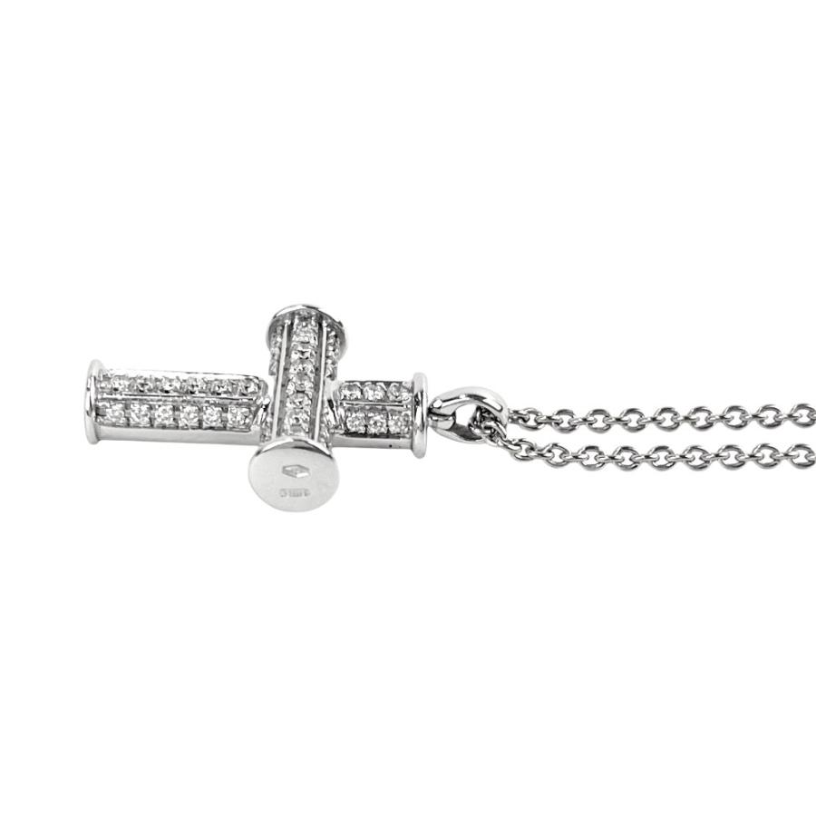 ブルガリ ■美品■ ラテンクロス ネックレス アクセサリー K18 WG750 ホワイトゴールド 11.25g 【590580】13_2