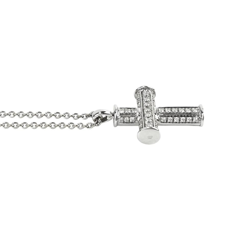 ブルガリ ■美品■ ラテンクロス ネックレス アクセサリー K18 WG750 ホワイトゴールド 11.25g 【590580】13_3