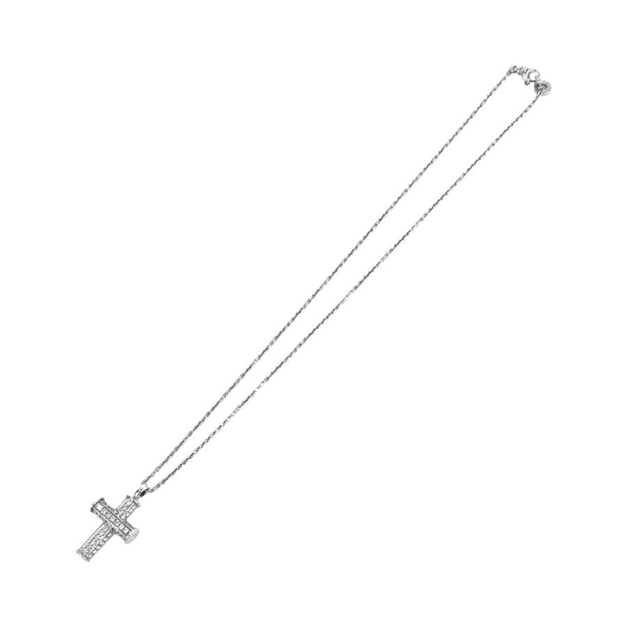 ブルガリ ■美品■ ラテンクロス ネックレス アクセサリー K18 WG750 ホワイトゴールド 11.25g 【590580】13_9