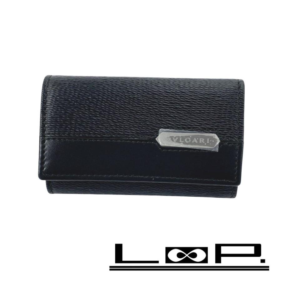 ブルガリ ■未使用■ セルペンティ スカリエマン キーケース キーリング 6連 レザー ブラック 280887 箱 【592096】3 | 