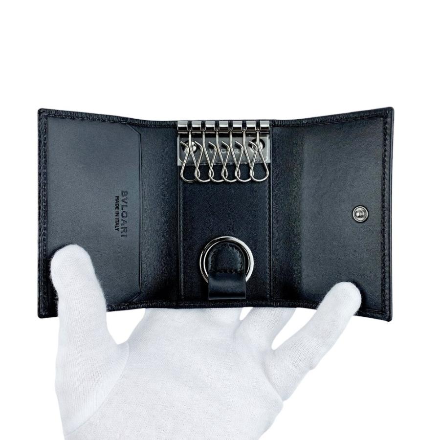 ブルガリ ■未使用■ セルペンティ スカリエマン キーケース キーリング 6連 レザー ブラック 280887 箱 【592096】3 |  | 04