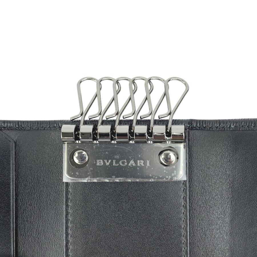 ブルガリ ■未使用■ セルペンティ スカリエマン キーケース キーリング 6連 レザー ブラック 280887 箱 【592096】3 |  | 05