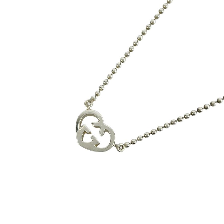 グッチ ■新同■ インターロッキング G ハート ネックレス ペンダント アクセサリー シルバー SV925 約15.3g 箱 【592768】11 |  | 01