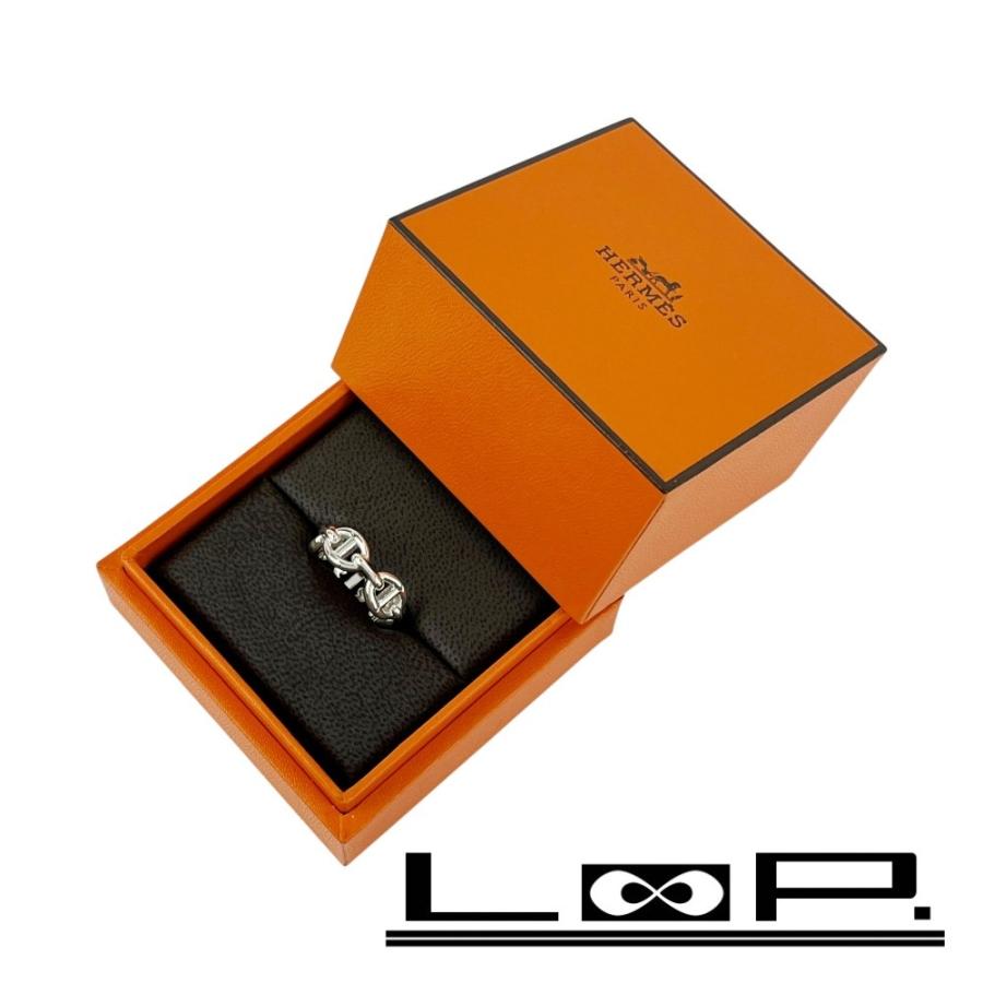 エルメス ■新同■磨き済■ シェーヌダンクル アンシェネ リング 指輪 アクセサリー シルバー SV925 ＃50 箱 【592867】3 | 