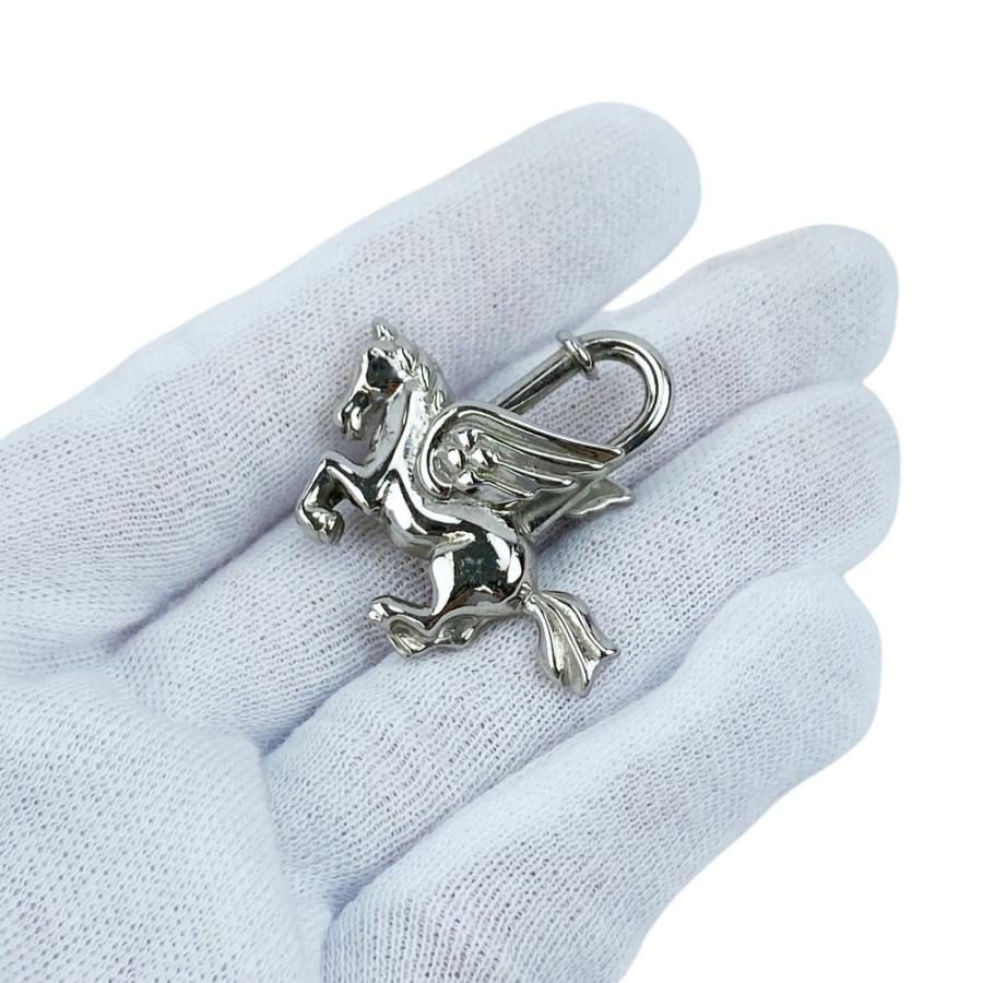 エルメス □美品□ ペガサス カデナ バッグ チャーム キーホルダー SS 
