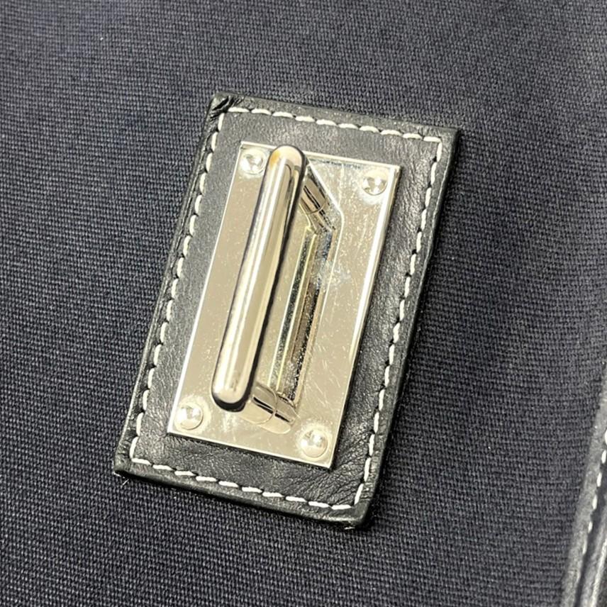 エルメス ■中古■ ブエナベンチュラPM ショルダー バッグ カバン キャンバス レザー ネイビー 【596650】5 |  | 09