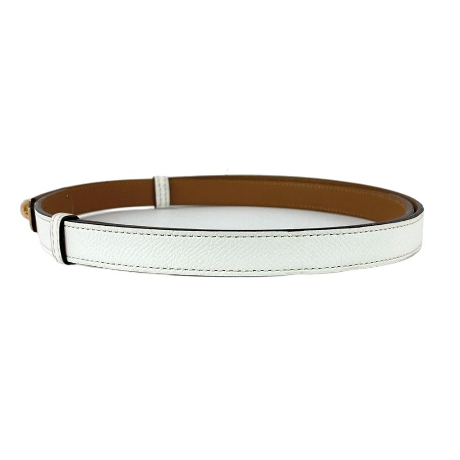 エルメス ■美品■ ケリー ベルト 18 ファッション エプソン ホワイト ローズゴールド A刻 【597435】12の画像