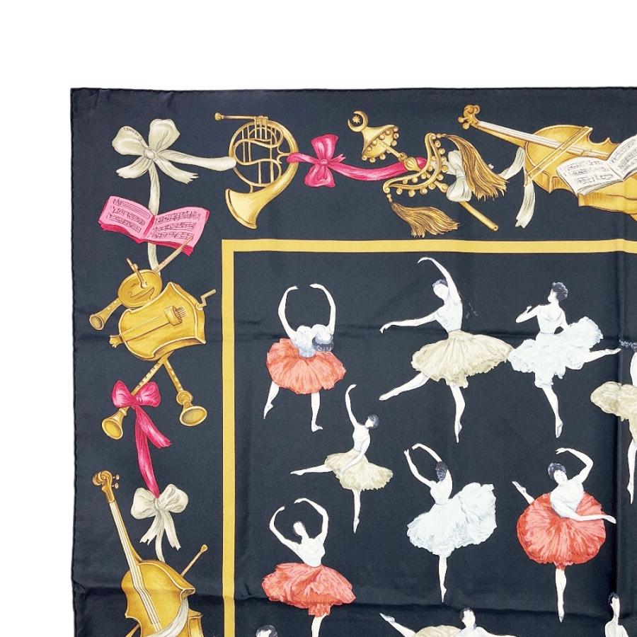 エルメス ■美品■ カレ 90 La Dance ラダンス バレエの踊り子 バレリーナ シルク ブラック レッド 【598418】7 |  | 01