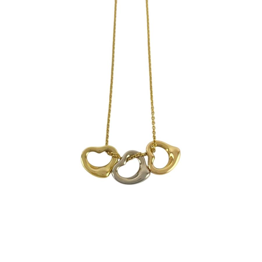 ティファニー ■美品■ オープンハート 3P ネックレス ペンダント アクセサリー 18K 750 YG PG WG 5.4g 箱 【599316】12 |  | 05