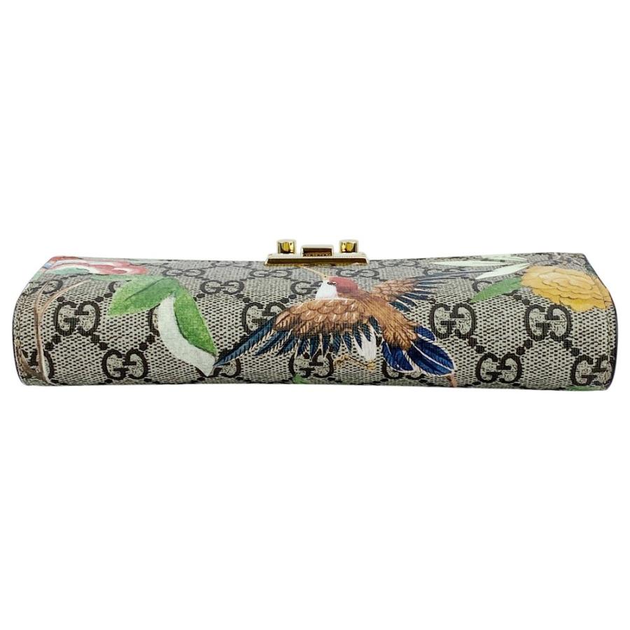 グッチ ■未使用■ パドロック チェーン ウォレット 長財布 鳥 GGスプリーム ブラウン レッド 453506 箱【604591】14 |  | 03