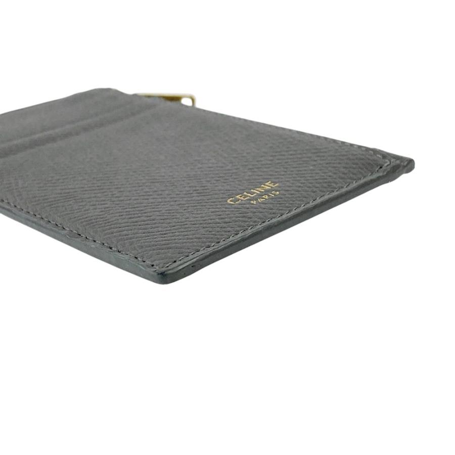セリーヌ ■美品■ ジップカードホルダー カードケース コインケース 小銭入れ レザー グレー 10J893BEL 【606472】9 |  | 03