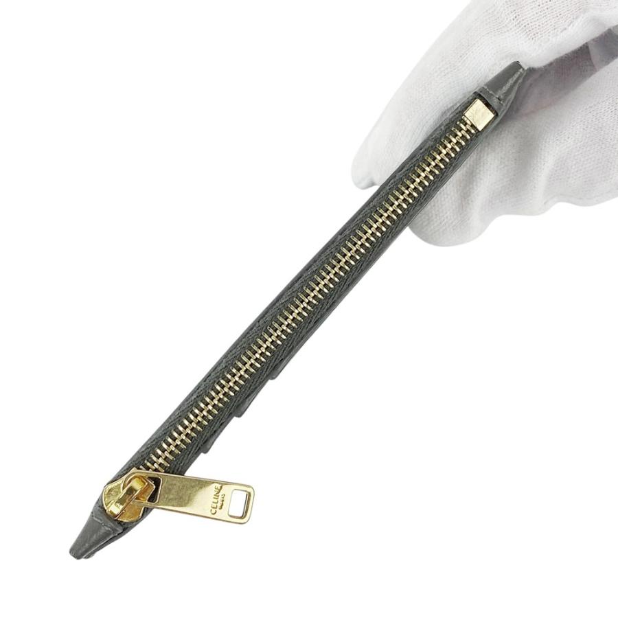 セリーヌ ■美品■ ジップカードホルダー カードケース コインケース 小銭入れ レザー グレー 10J893BEL 【606472】9 |  | 04