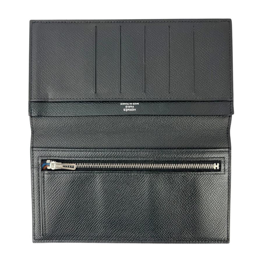 エルメス □美品□ シチズンツイル ロング シルクイン 二つ折り 長財布