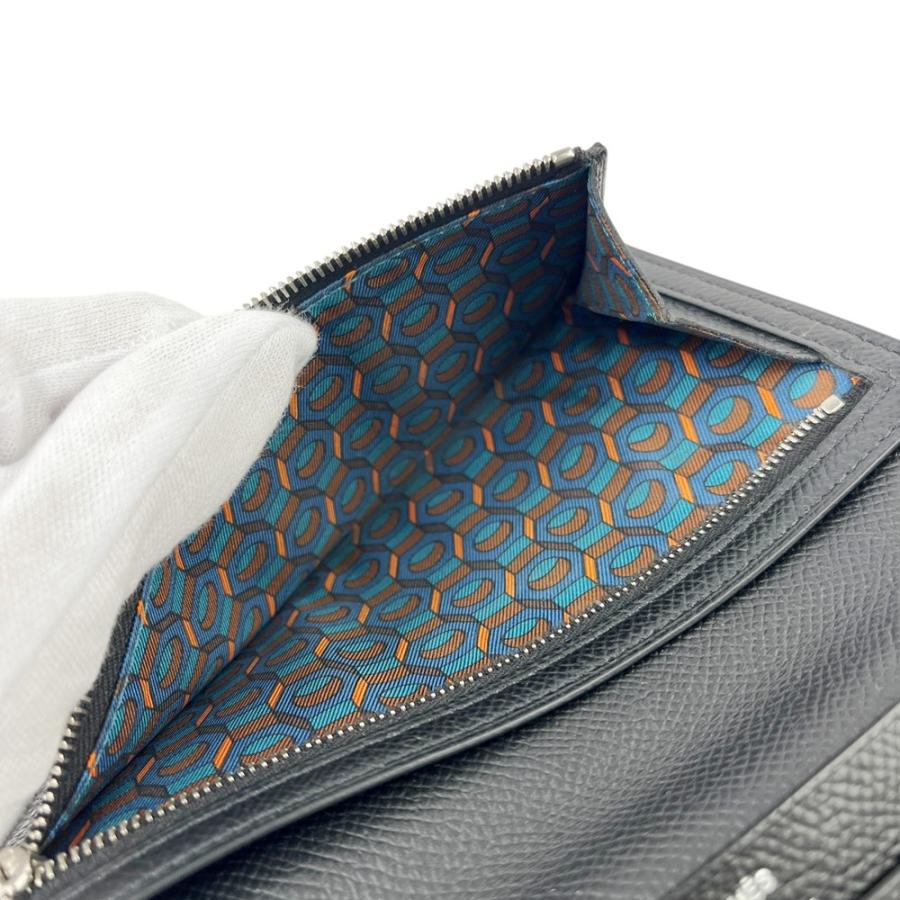 エルメス ■美品■  シチズンツイル ロング シルクイン 二つ折り 長財布 エプソン ブラック D刻 【606786】8 |  | 07