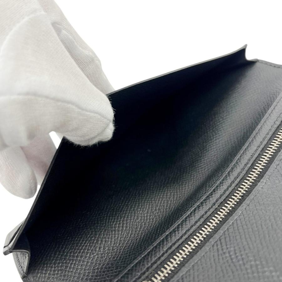 エルメス ■美品■  シチズンツイル ロング シルクイン 二つ折り 長財布 エプソン ブラック D刻 【606786】8 |  | 08