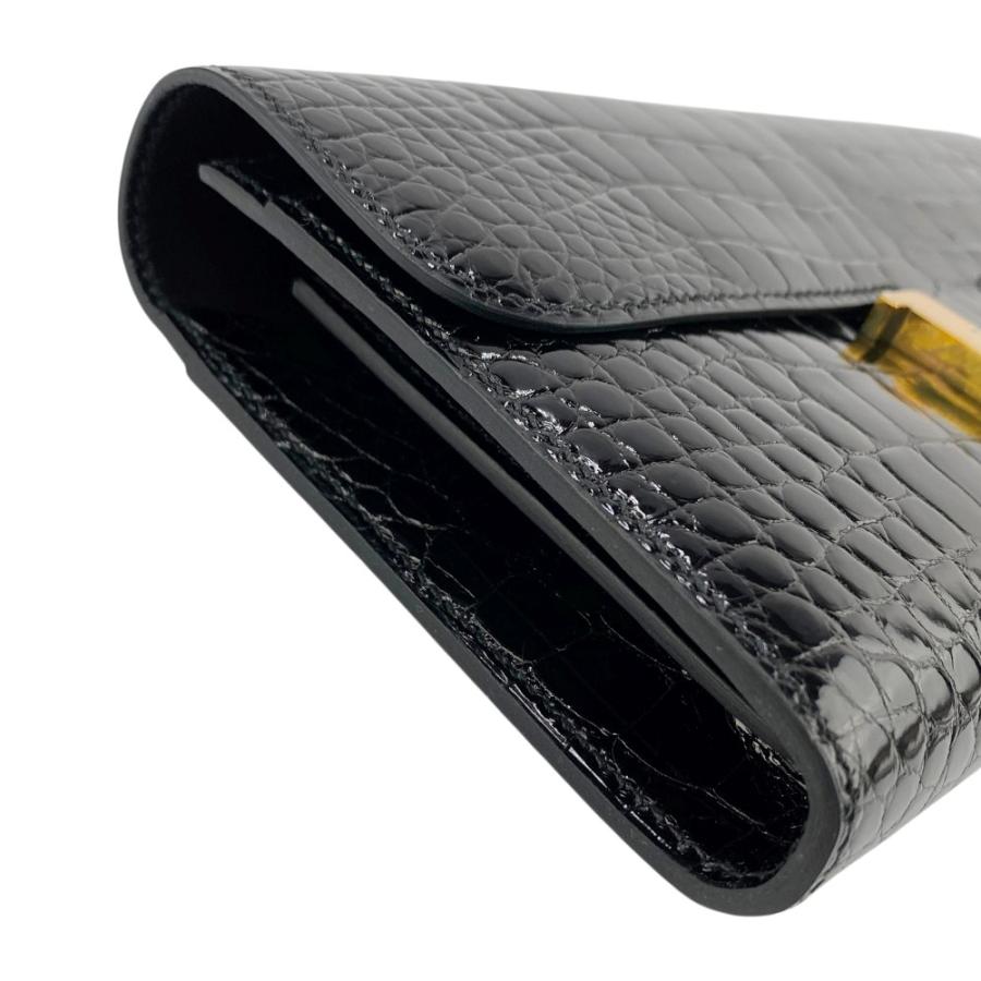 エルメス ■美品■ コンスタンス ロング 長財布 ウォレット クロコ アゲリーター ブラック A刻 箱 【609091】8 |  | 02