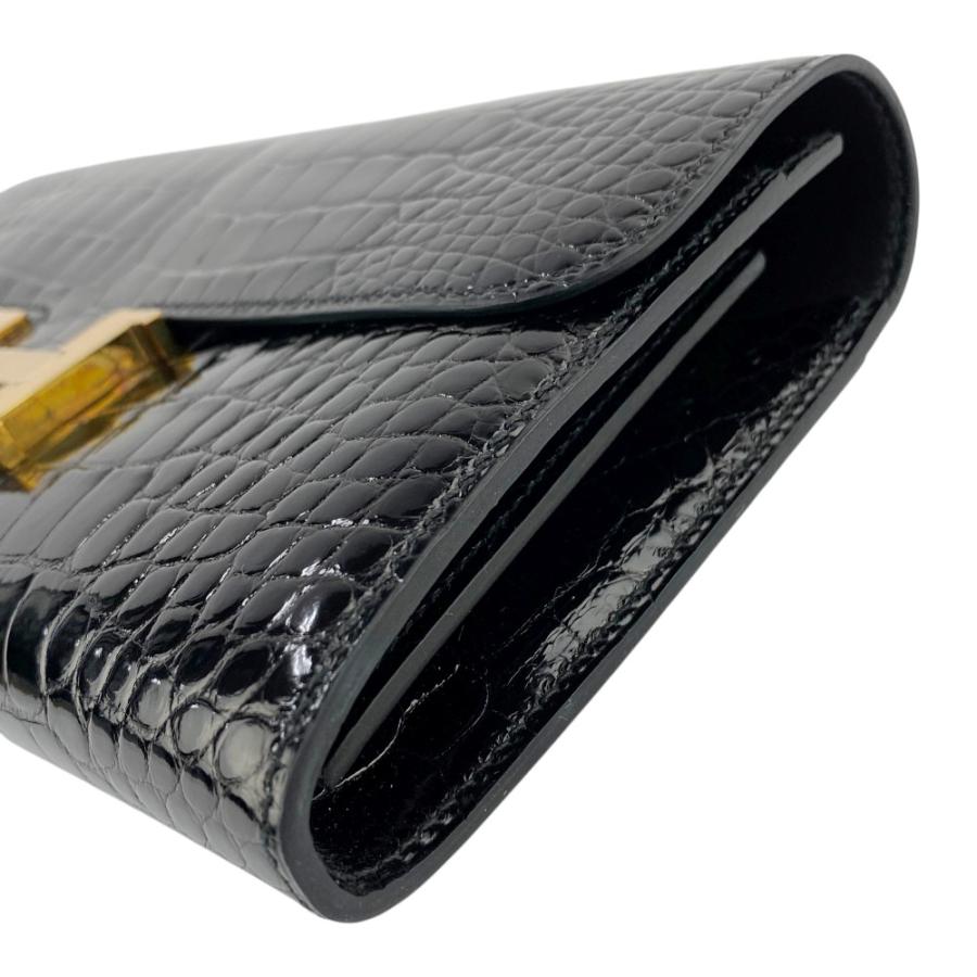 エルメス ■美品■ コンスタンス ロング 長財布 ウォレット クロコ アゲリーター ブラック A刻 箱 【609091】8 |  | 03