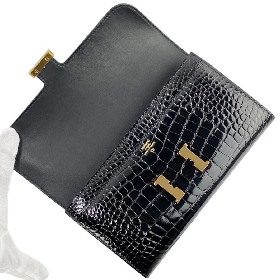 エルメス ■美品■ コンスタンス ロング 長財布 ウォレット クロコ アゲリーター ブラック A刻 箱 【609091】8 |  | 06