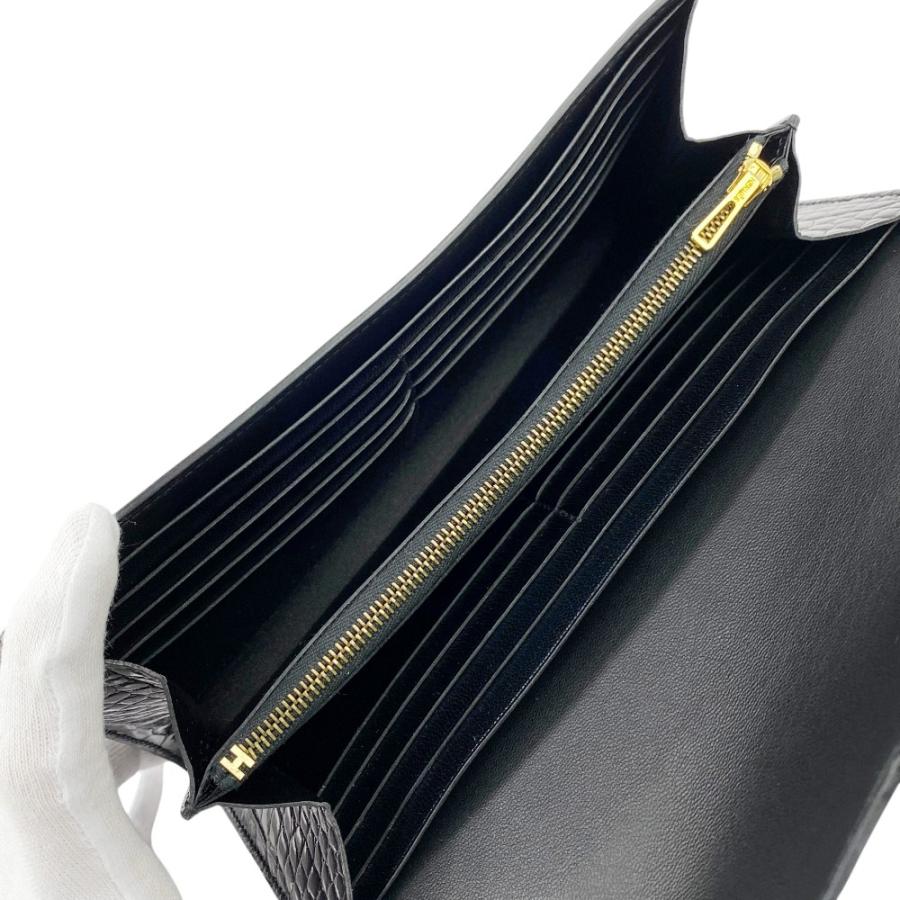 エルメス ■美品■ コンスタンス ロング 長財布 ウォレット クロコ アゲリーター ブラック A刻 箱 【609091】8 |  | 08