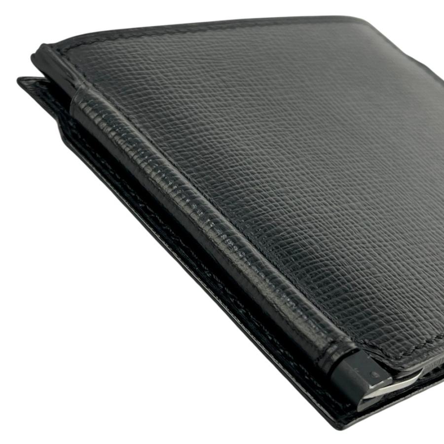 ヴァレクストラ ■未使用■ ダブル マネークリップ 財布 ウォレット レザー ブラック 箱 【609534】8 |  | 02