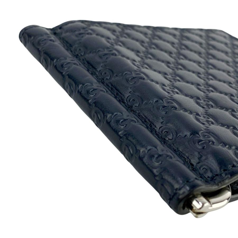 グッチ ■美品■ マイクロ グッチ シマ マネークリップ 二つ折り 財布 レザー ネイビー 544478 箱 【610585】8 |  | 02