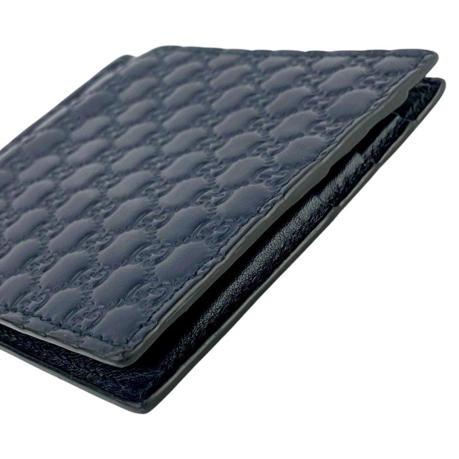 グッチ ■美品■ マイクロ グッチ シマ マネークリップ 二つ折り 財布 レザー ネイビー 544478 箱 【610585】8 |  | 03