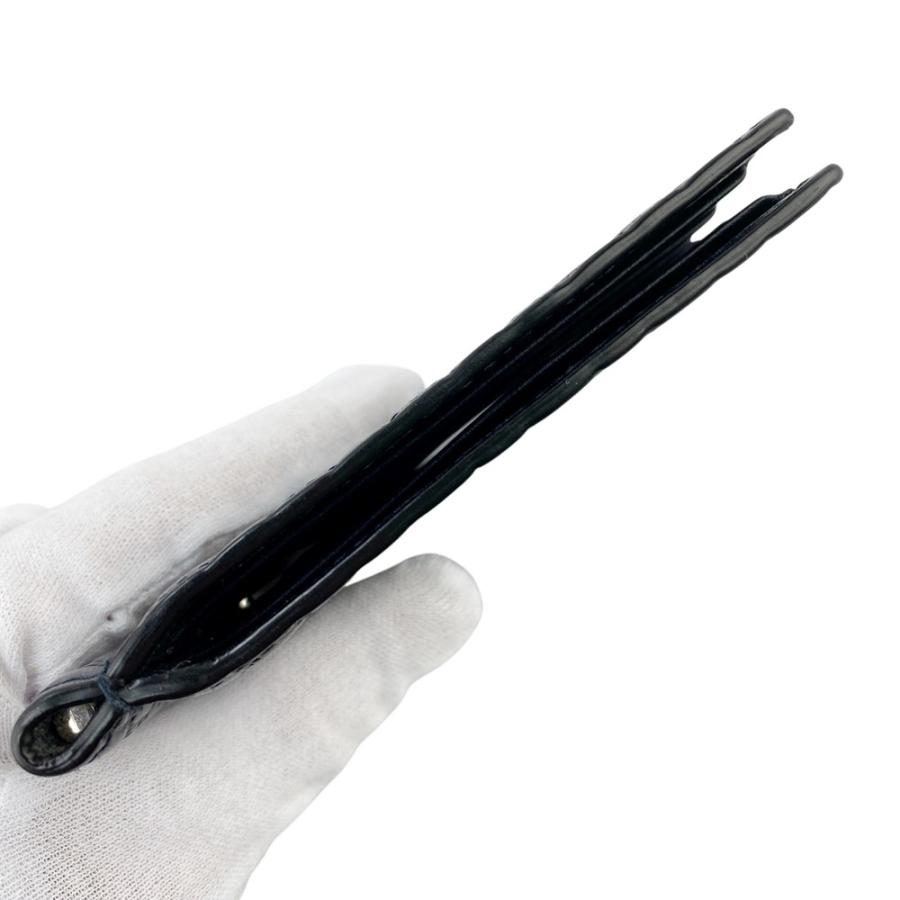 グッチ ■美品■ マイクロ グッチ シマ マネークリップ 二つ折り 財布 レザー ネイビー 544478 箱 【610585】8 |  | 04