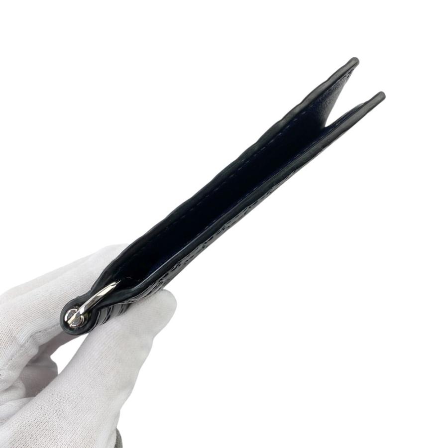 グッチ ■美品■ マイクロ グッチ シマ マネークリップ 二つ折り 財布 レザー ネイビー 544478 箱 【610585】8 |  | 05