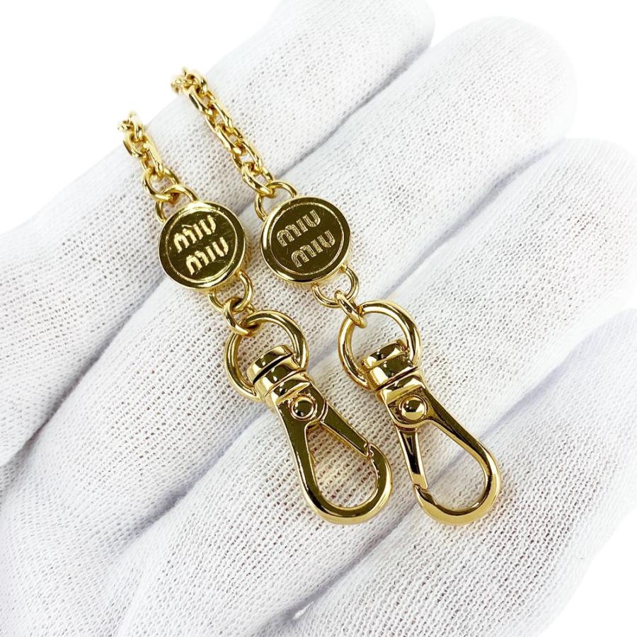 ミュウミュウ ■新同■ チェーン 2WAY ハンド ショルダーバッグ カバン シルク ビーズ ベージュ 箱 【613746】13 |  | 08