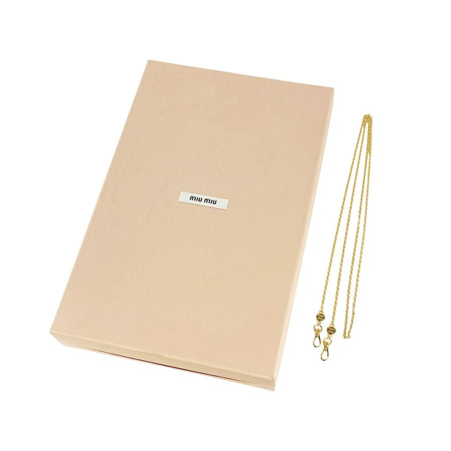 ミュウミュウ ■新同■ チェーン 2WAY ハンド ショルダーバッグ カバン シルク ビーズ ベージュ 箱 【613746】13 |  | 09