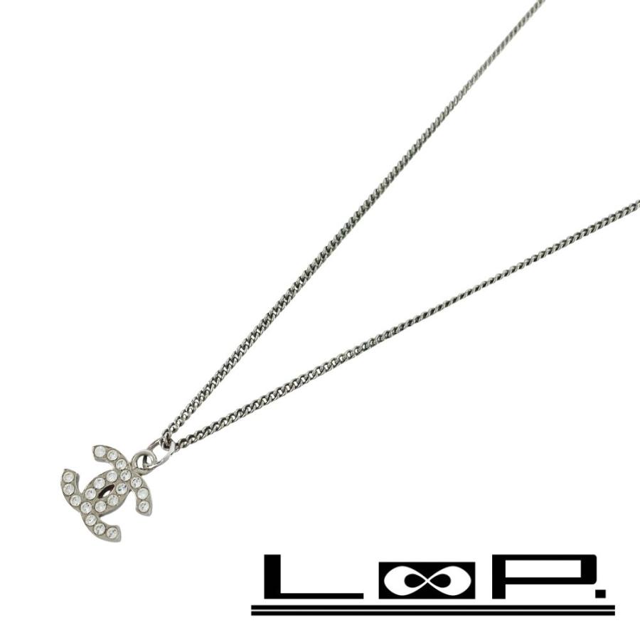 シャネル ■美品■ ココマーク ラインストーン ネックレス アクセサリー シルバー SS B10V 【614637】7 | 
