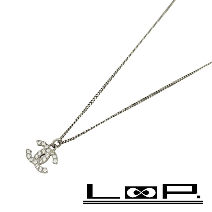 シャネル ■美品■ ココマーク ラインストーン ネックレス アクセサリー シルバー SS F13V 箱 【614644】7 | 