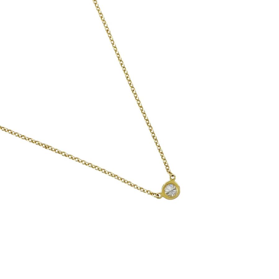 ティファニー ■美品■ バイヤザード ネックレス アクセサリー YG750 K18 ダイヤ イエローゴールド 1.9g 【615917】8 |  | 01