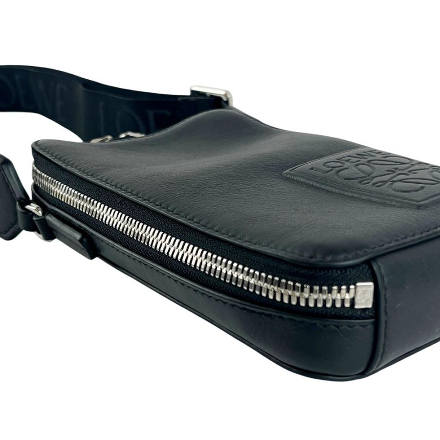 ロエベ ■新同■ バーティカル クロスボディ アナグラム ショルダー ミニ バッグ スマホケース レザー ブラック 【616211】3 |  | 02