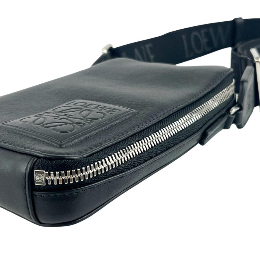 ロエベ ■新同■ バーティカル クロスボディ アナグラム ショルダー ミニ バッグ スマホケース レザー ブラック 【616211】3 |  | 03