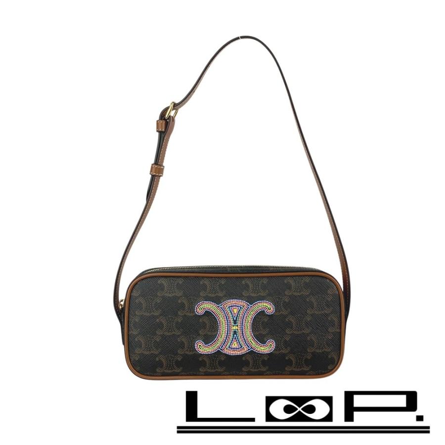 セリーヌ ■新同■ トリオンフ カメラバッグ ハンド ミニ ショルダー PVC レザー ブラウン 【616235】3 | 