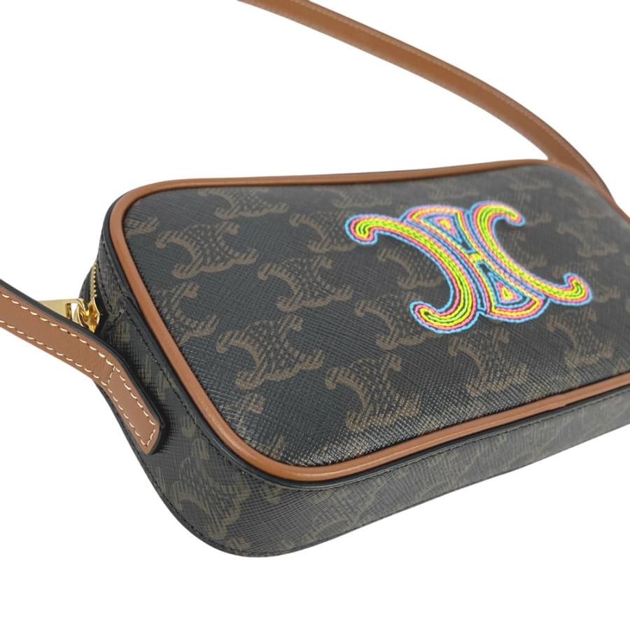 セリーヌ ■新同■ トリオンフ カメラバッグ ハンド ミニ ショルダー PVC レザー ブラウン 【616235】3 |  | 02