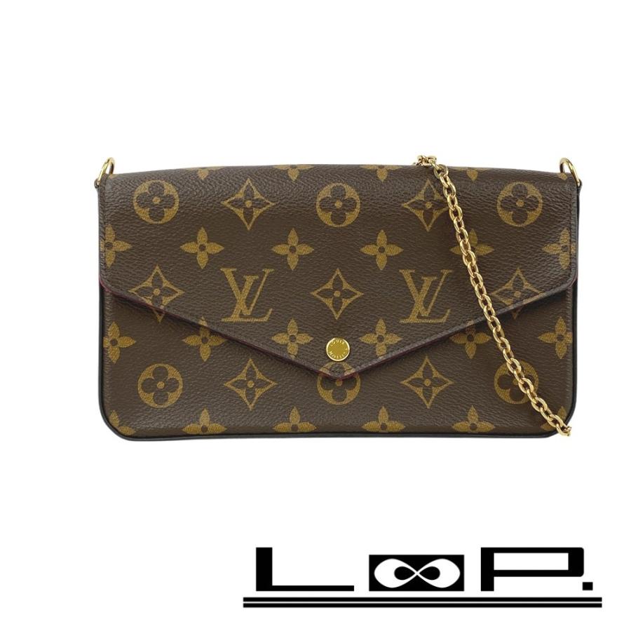 ルイヴィトン ■新同■ ポシェットフェリシー ショルダー チェーンウォレット 財布 モノグラム ブラウン ピンク M81896 【616761】3 | 