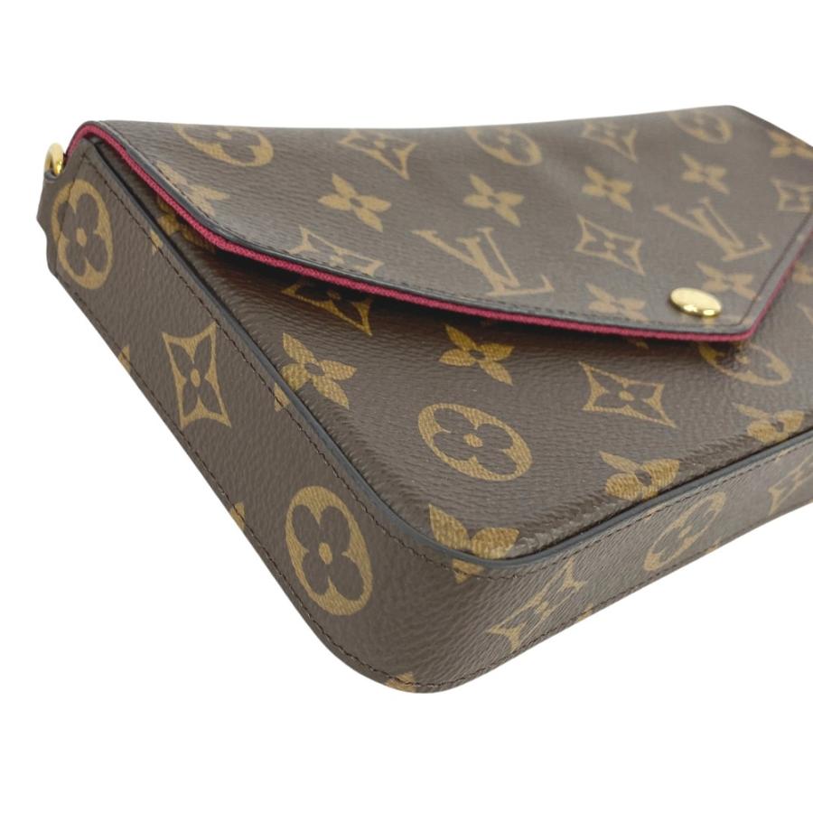 ルイヴィトン ■新同■ ポシェットフェリシー ショルダー チェーンウォレット 財布 モノグラム ブラウン ピンク M81896 【616761】3 |  | 02