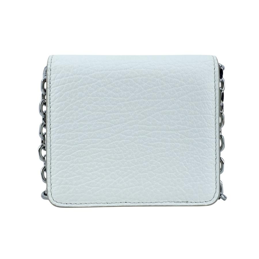 マルジェラ ■未使用■ チェーン ウォレット コンパクト 財布 小銭入れ ショルダー 4ステッチ レザー ホワイト 56UI0148 箱 【616891】5 |  | 01