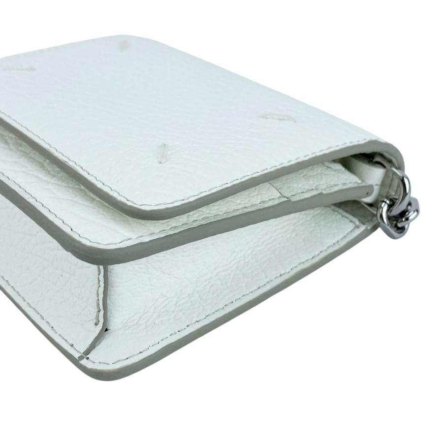 マルジェラ ■未使用■ チェーン ウォレット コンパクト 財布 小銭入れ ショルダー 4ステッチ レザー ホワイト 56UI0148 箱 【616891】5 |  | 03