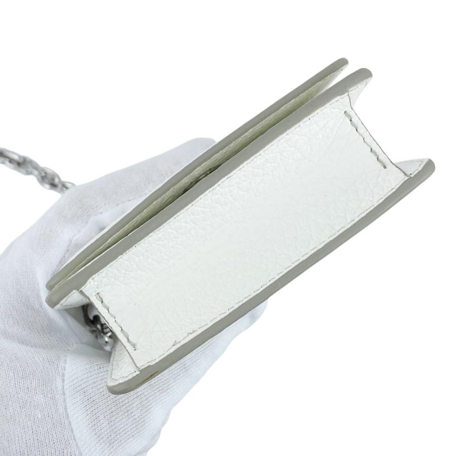 マルジェラ ■未使用■ チェーン ウォレット コンパクト 財布 小銭入れ ショルダー 4ステッチ レザー ホワイト 56UI0148 箱 【616891】5 |  | 05