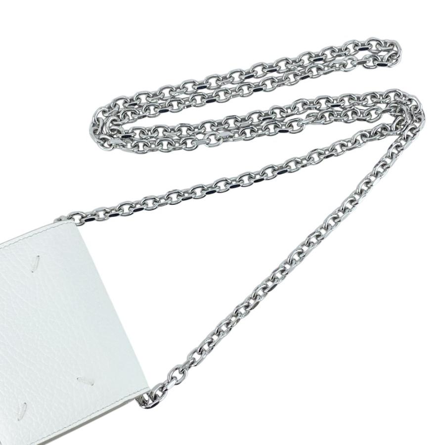 マルジェラ ■未使用■ チェーン ウォレット コンパクト 財布 小銭入れ ショルダー 4ステッチ レザー ホワイト 56UI0148 箱 【616891】5 |  | 08