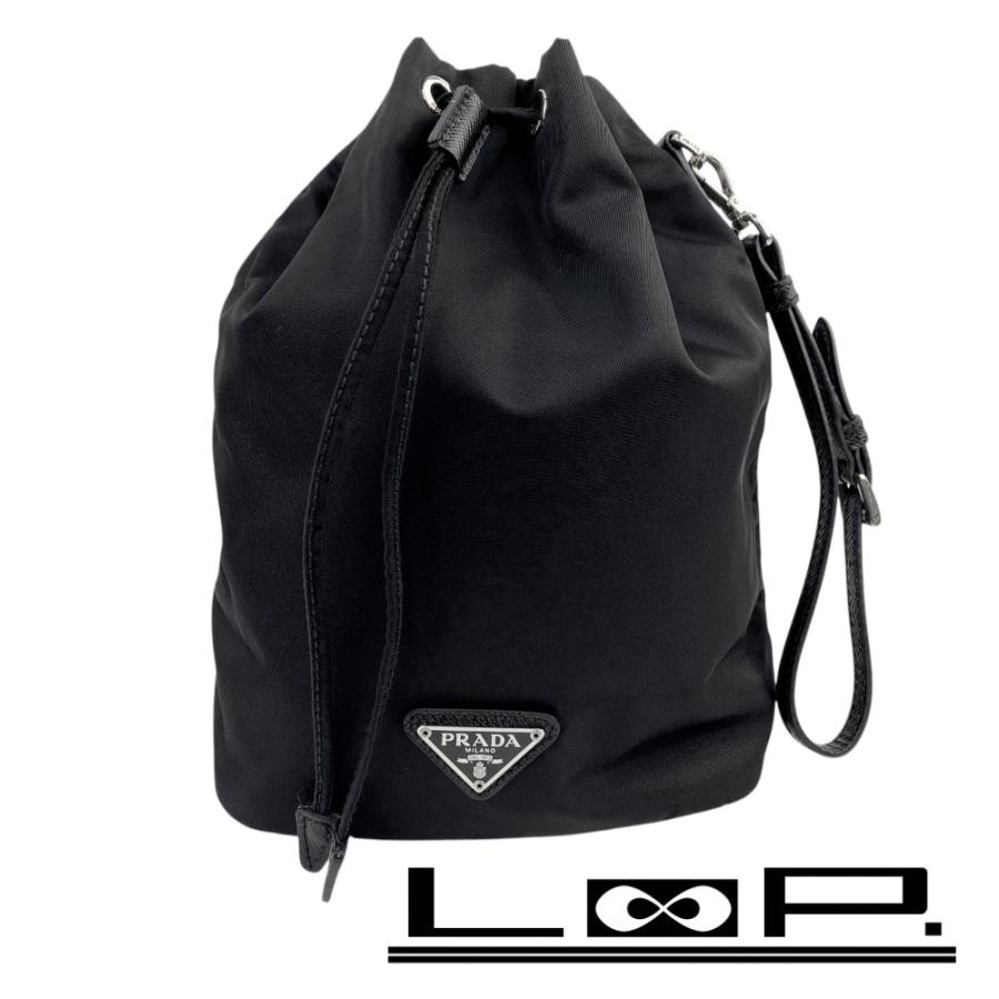 プラダ □美品□ 巾着 ポーチ 小物入れ Re-Nylon リナイロン テスート