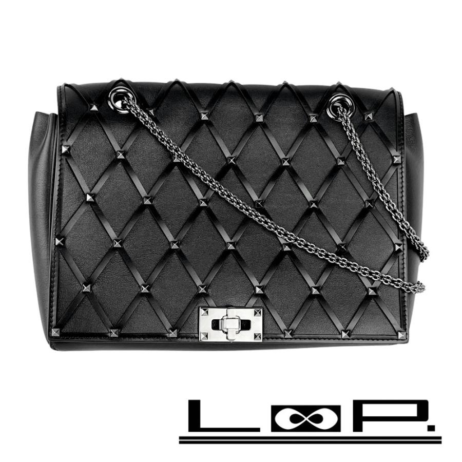 ヴァレンティノ ■未使用■ ショルダー バッグ チェーン スタッズ カバン レザー ブラック 【618048】5 | 