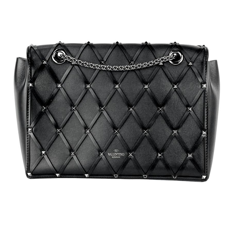 ヴァレンティノ ■未使用■ ショルダー バッグ チェーン スタッズ カバン レザー ブラック 【618048】5 |  | 01