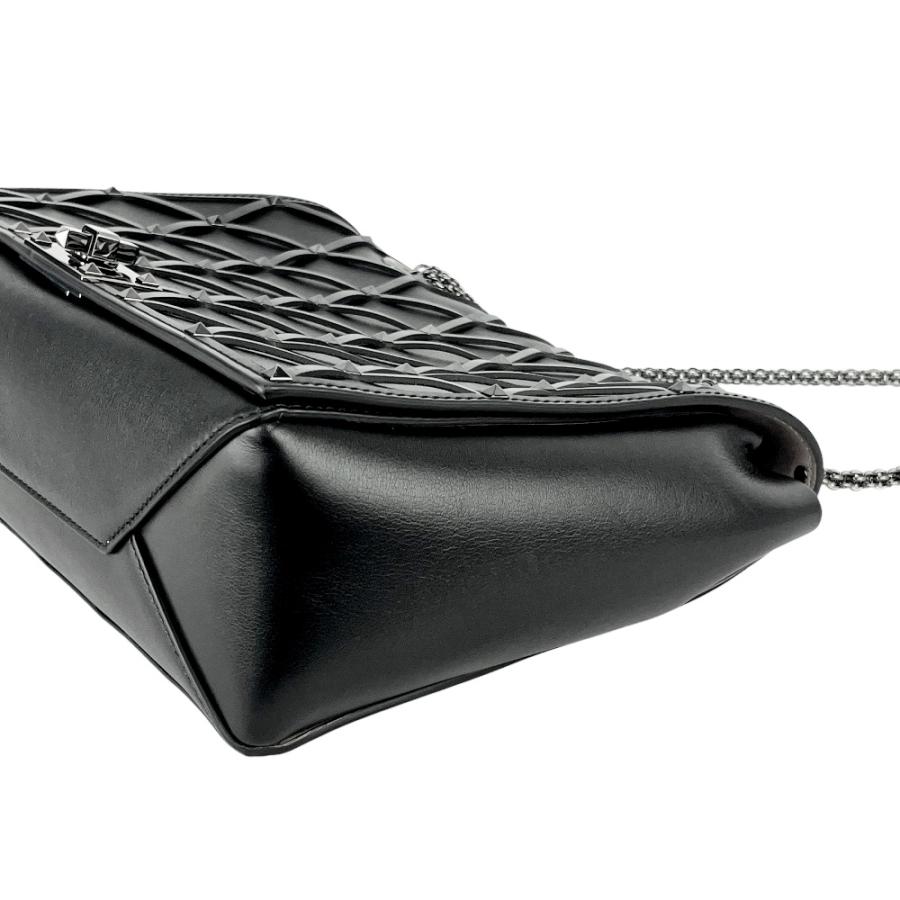 ヴァレンティノ ■未使用■ ショルダー バッグ チェーン スタッズ カバン レザー ブラック 【618048】5 |  | 03