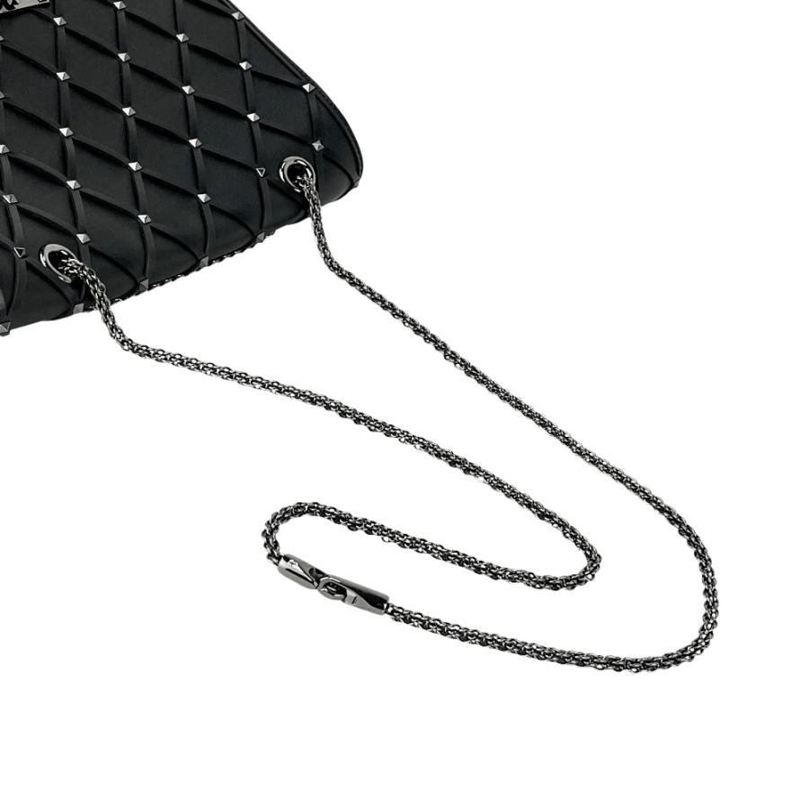 ヴァレンティノ ■未使用■ ショルダー バッグ チェーン スタッズ カバン レザー ブラック 【618048】5 |  | 04